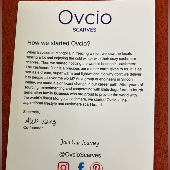 Orange/Rust Cashmere Scarf/Shawl - Picture 11 of 13